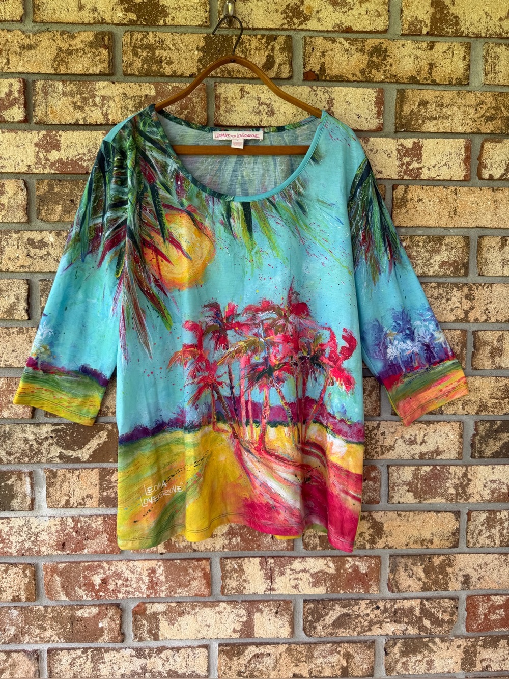 Leoma Lovegrove Tropical Top Women’s Size XL Beautiful!